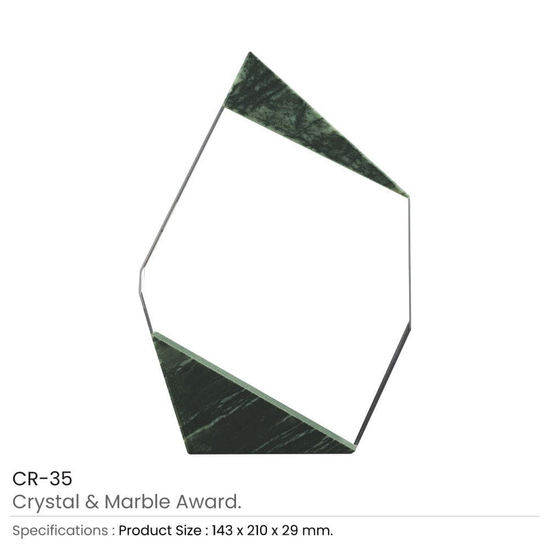 10 Crystal and Marble Awards in Box