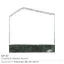 10 Crystal and Marble Awards in Fiber Hardboard Box