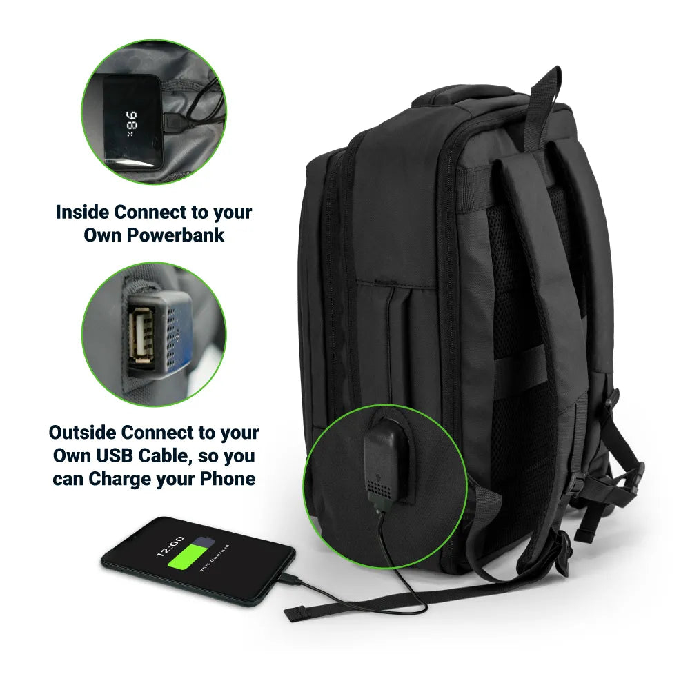Multipurpose Expandable Travel Backpacks with USB Port