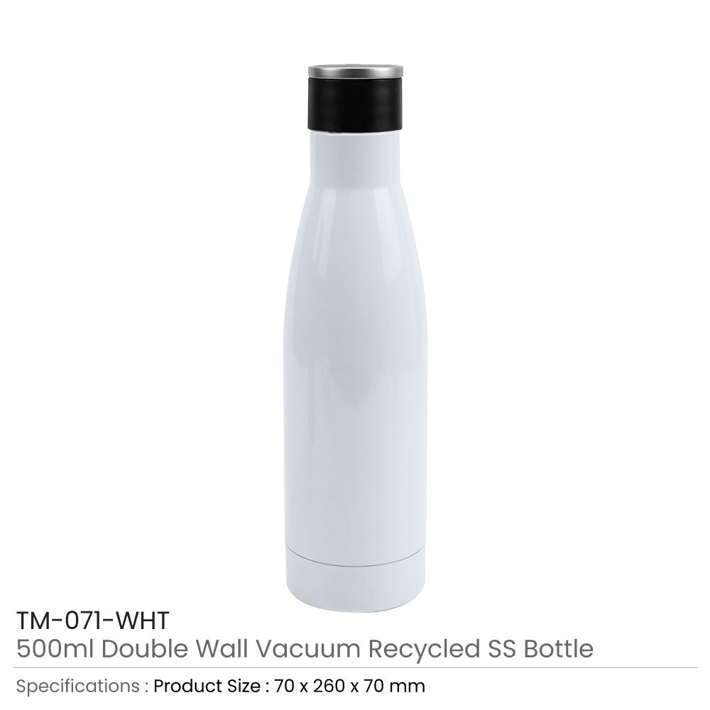 Double Wall SS Bottles, Twist-off Lid, SS Foldable Handle, 500ml