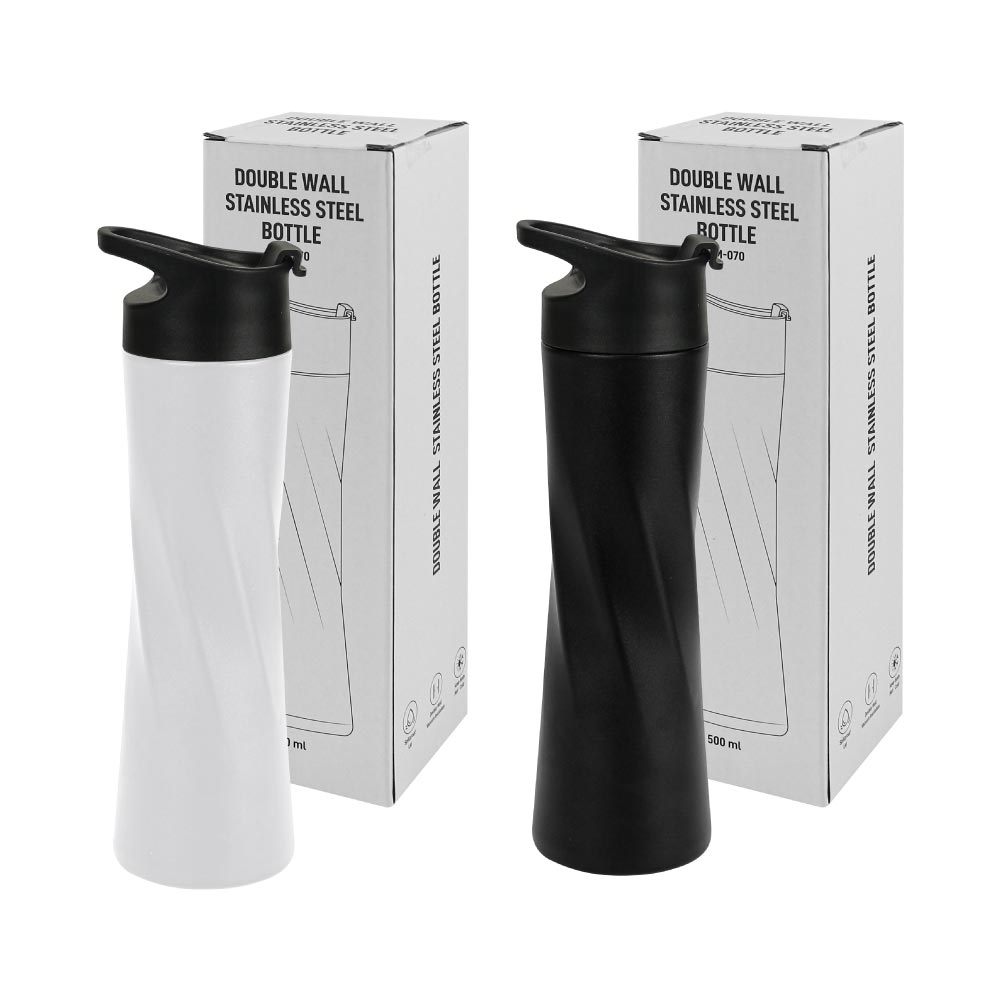 Double Wall SS Bottles Slim Waist Design 500 ml