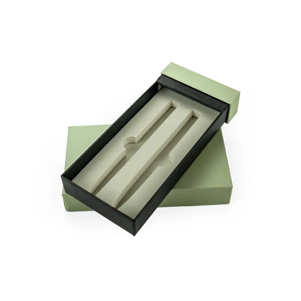 Dual Pen Box Slide to Open in Hard Cardboard Material