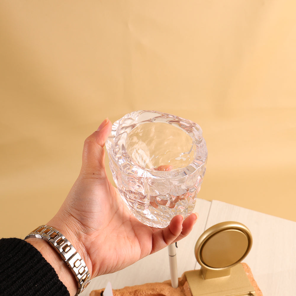 Regal Desk Piece — UAE-Crafted Crystal Falcon Head Desktop Organizer