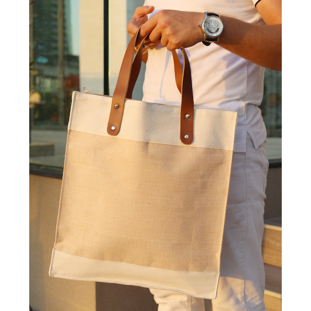 Juco Tote — Stylish Laminated Natural Juco Tote Bag