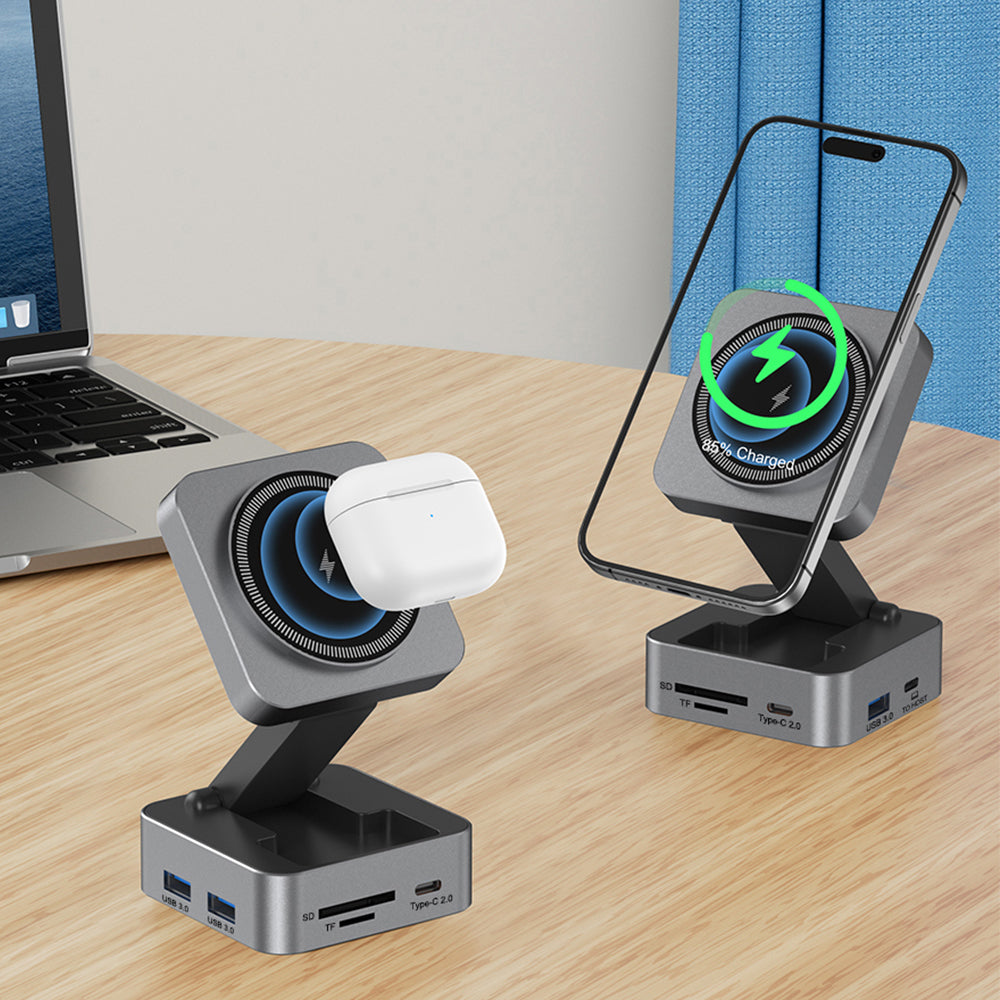 10N1 Hubmax — Gunmetal 10-in-1 High-Capacity Charging Station