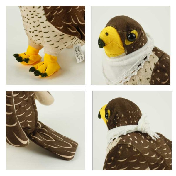 50 Falcon Plush Toys with White Scarf for Branding 22 cm