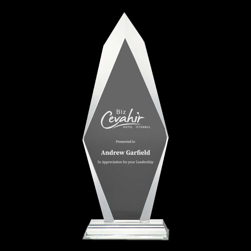 Flame Shaped Crystal Awards