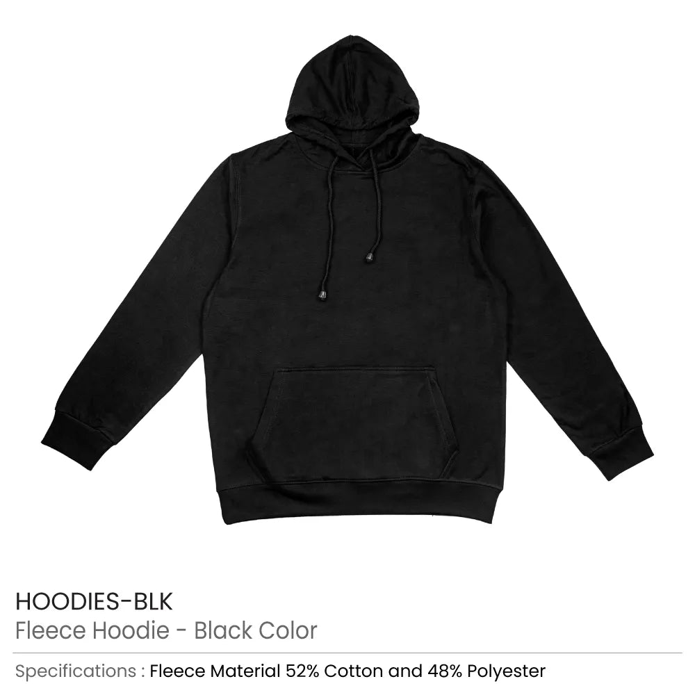 هودي فليس أوفرسايز بدون سحّاب — مقاسات S حتى 3XL