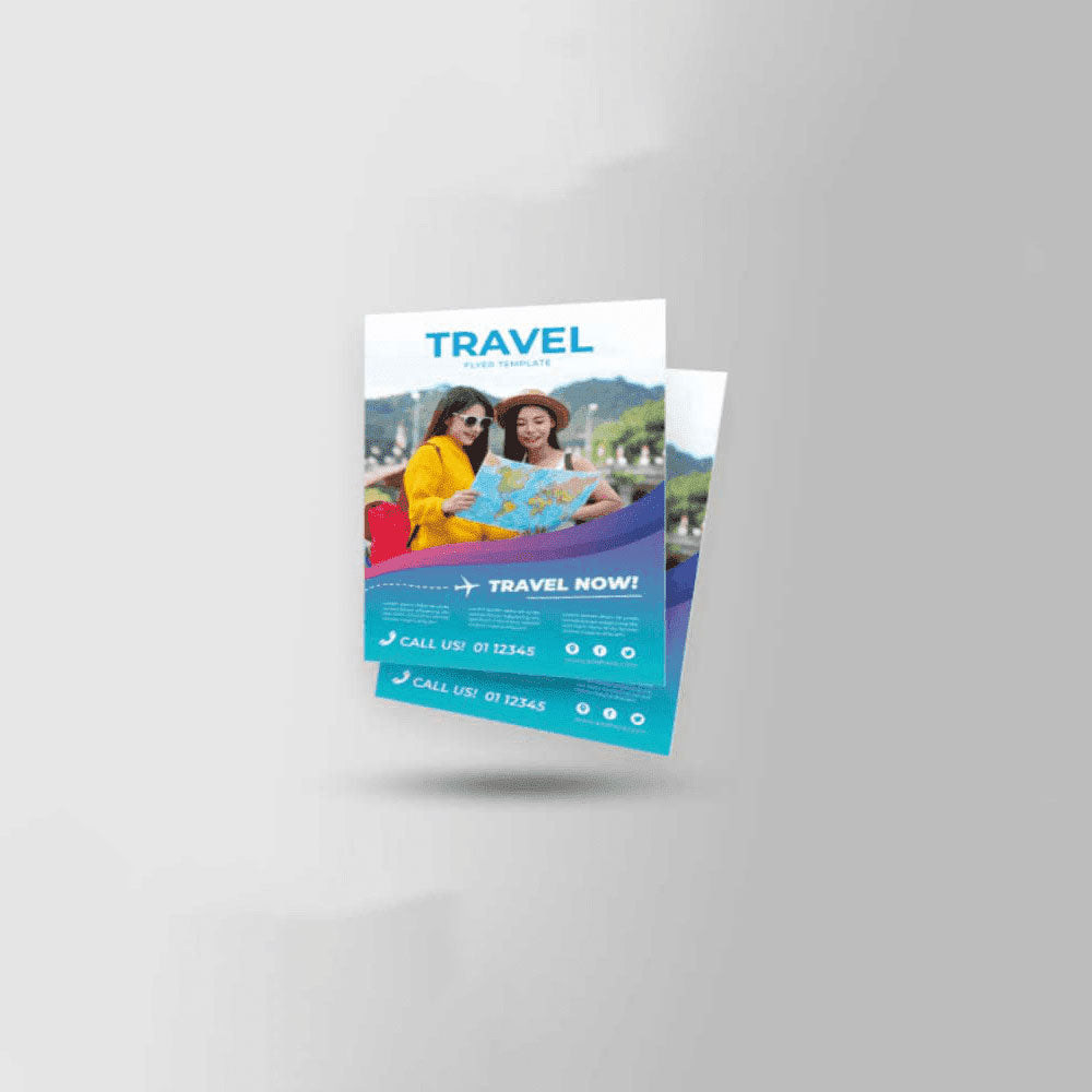 1000 Flyers B5 (17 × 24 cm), 135 GSM, Glossy Paper