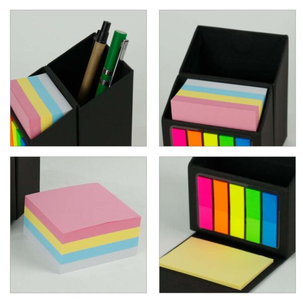50 Foldable Memo Pad Sets with Stationery and Pen Holder