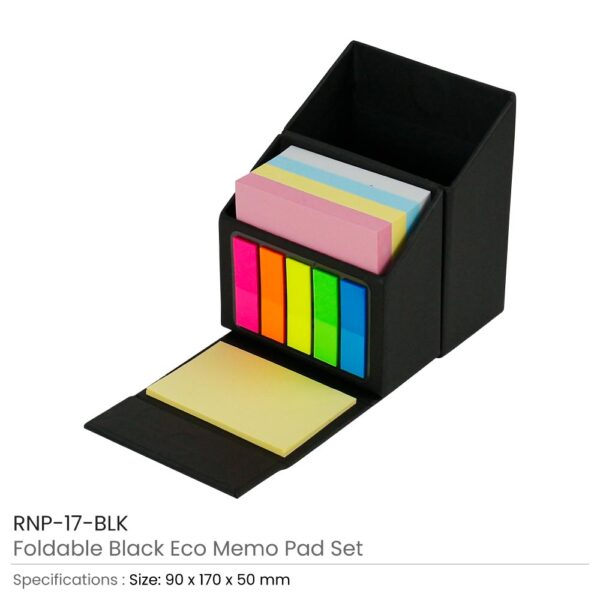 50 Foldable Memo Pad Sets with Stationery and Pen Holder