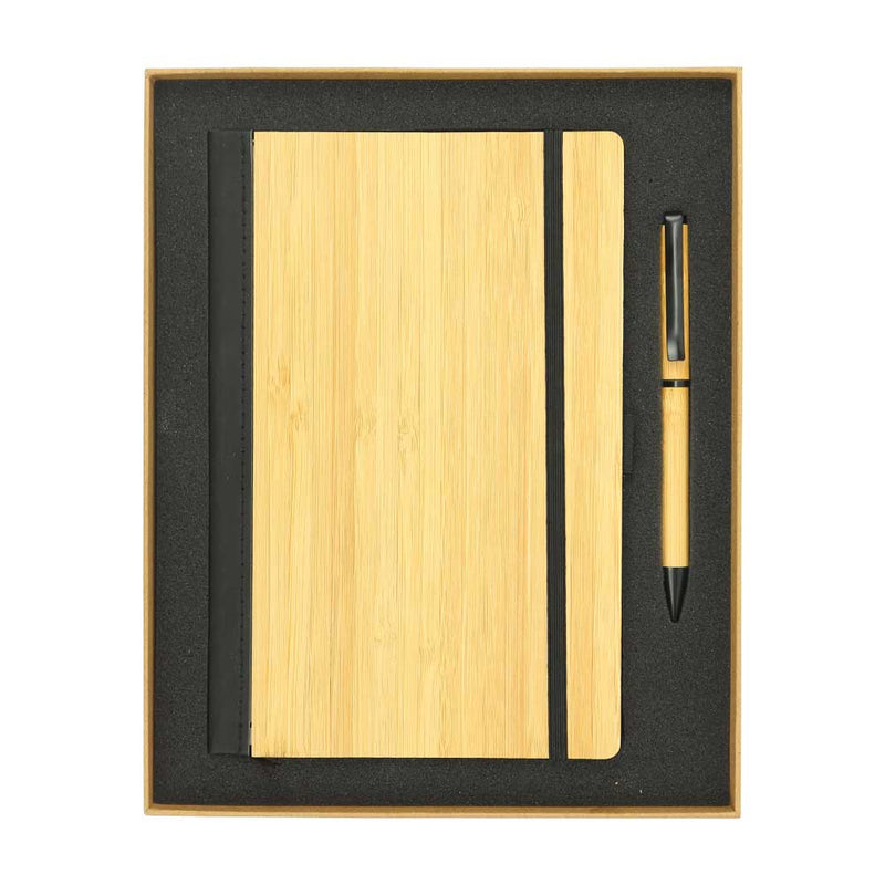 48 Bamboo Material A5 Notebook and Pen Gift Set