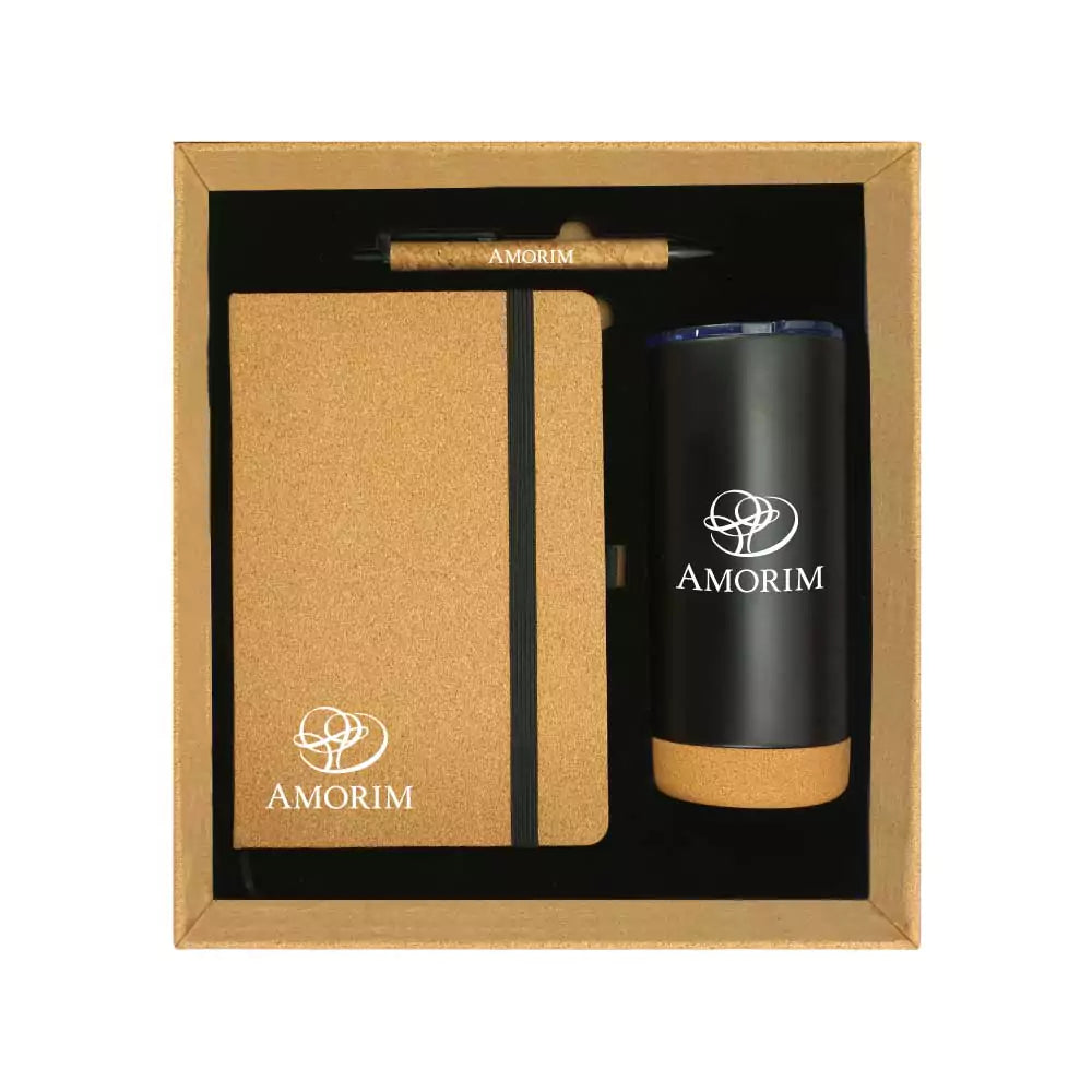 50 Cork Notebook Ball Pen and Tumbler Gift Sets