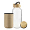 25 Glass Bottles with Bamboo Lid and Eco Sleeve