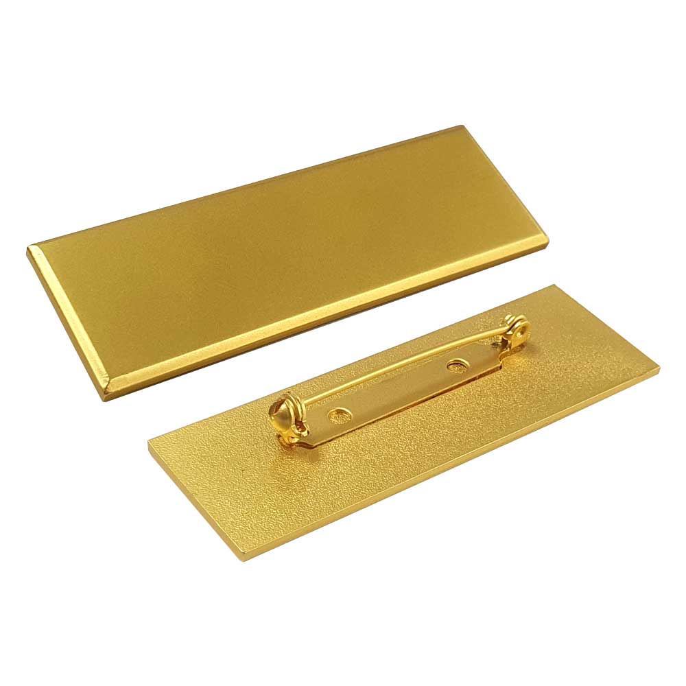 Gold Brass Badges with Safety Pin