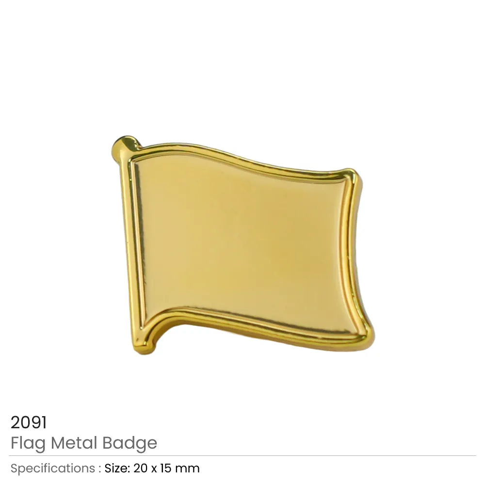 Gold Plated Flag Pin Badges