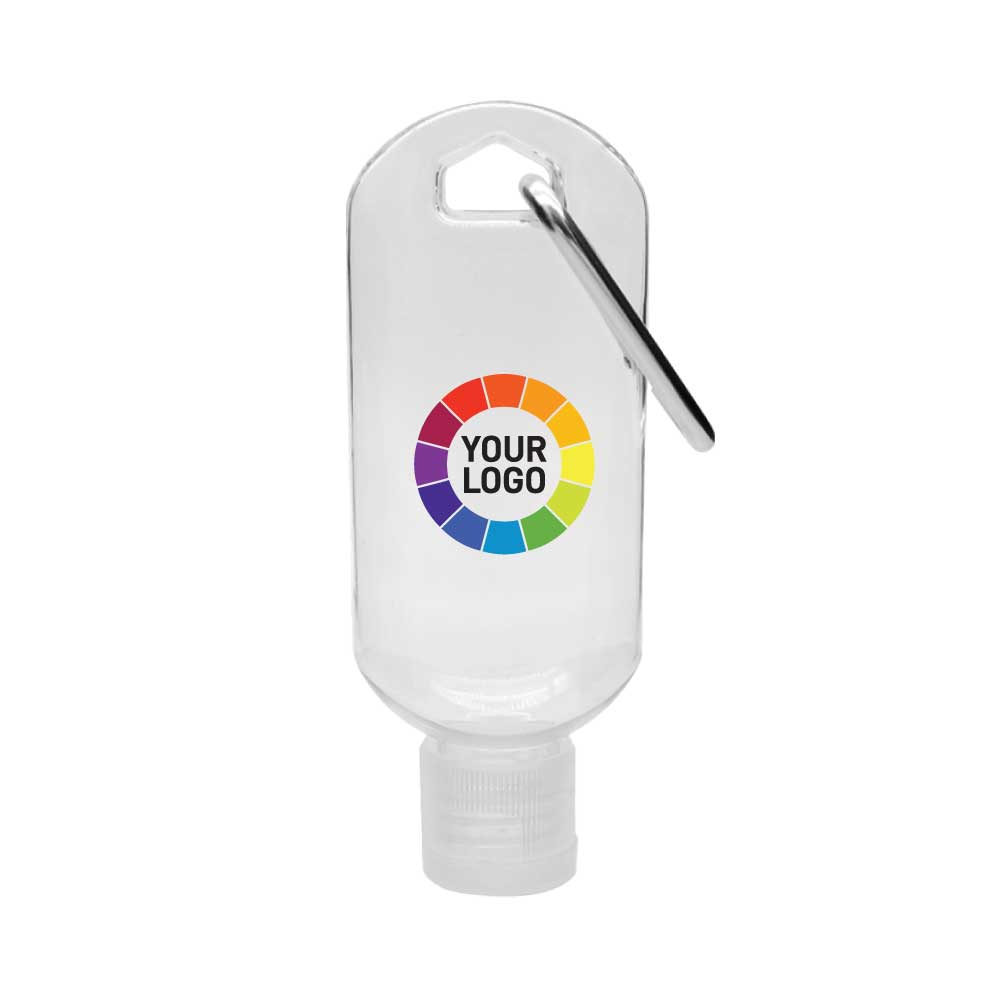 Hand Sanitizer Gel with Carabiner Clip