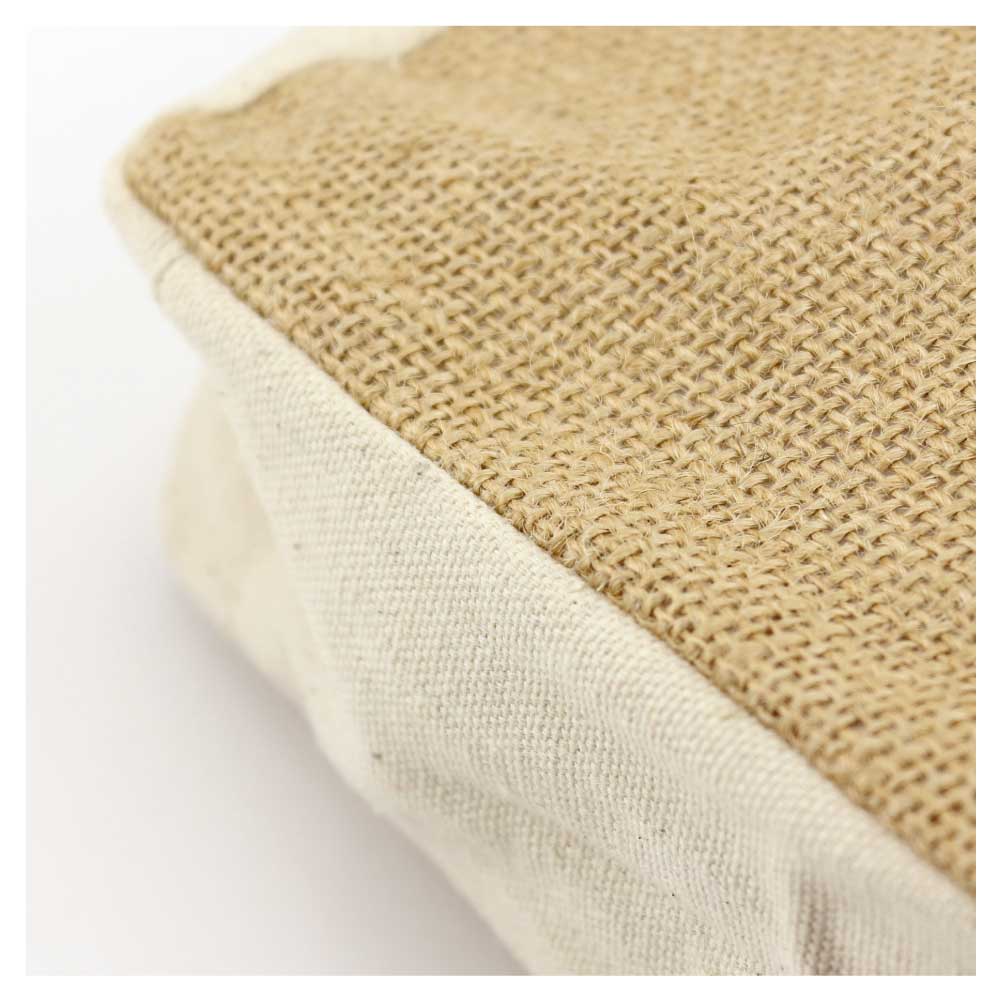 50 Jute with Cotton Zipper Pouch