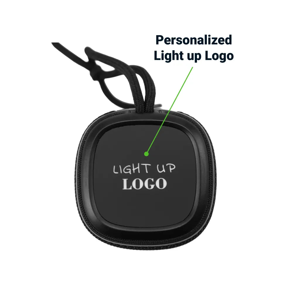 Portable Bluetooth Speaker with Light Up Logo and Lanyard