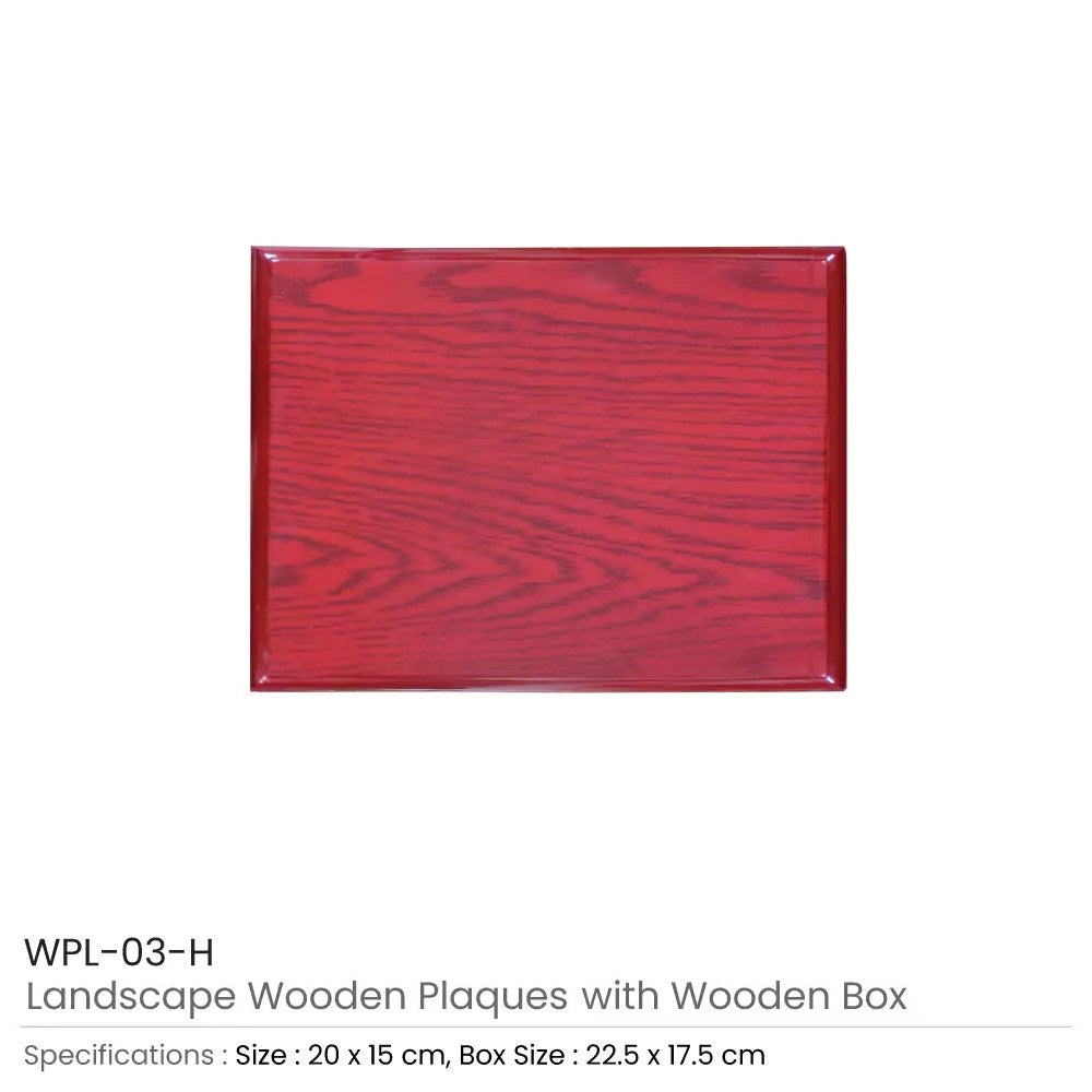 Wooden Plaque – Horizontal with Presentation Box
