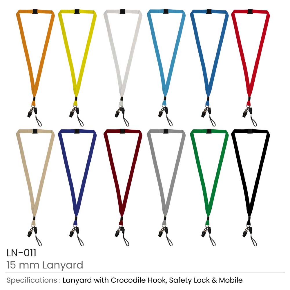 Lanyards with Crocodile Clip, Mobile Holders & Safety Lock