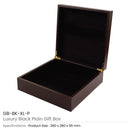 10 Luxury Black Plain Wooden Gift Box Size XL