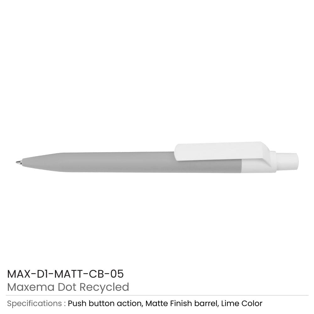 50 MATT Pens with White Clip