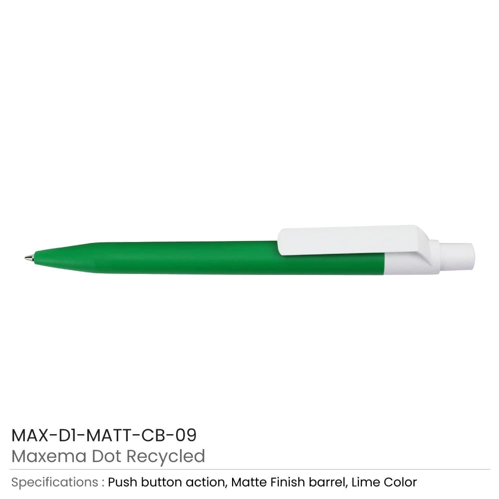 50 MATT Pens with White Clip