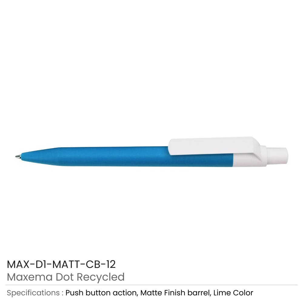 50 MATT Pens with White Clip