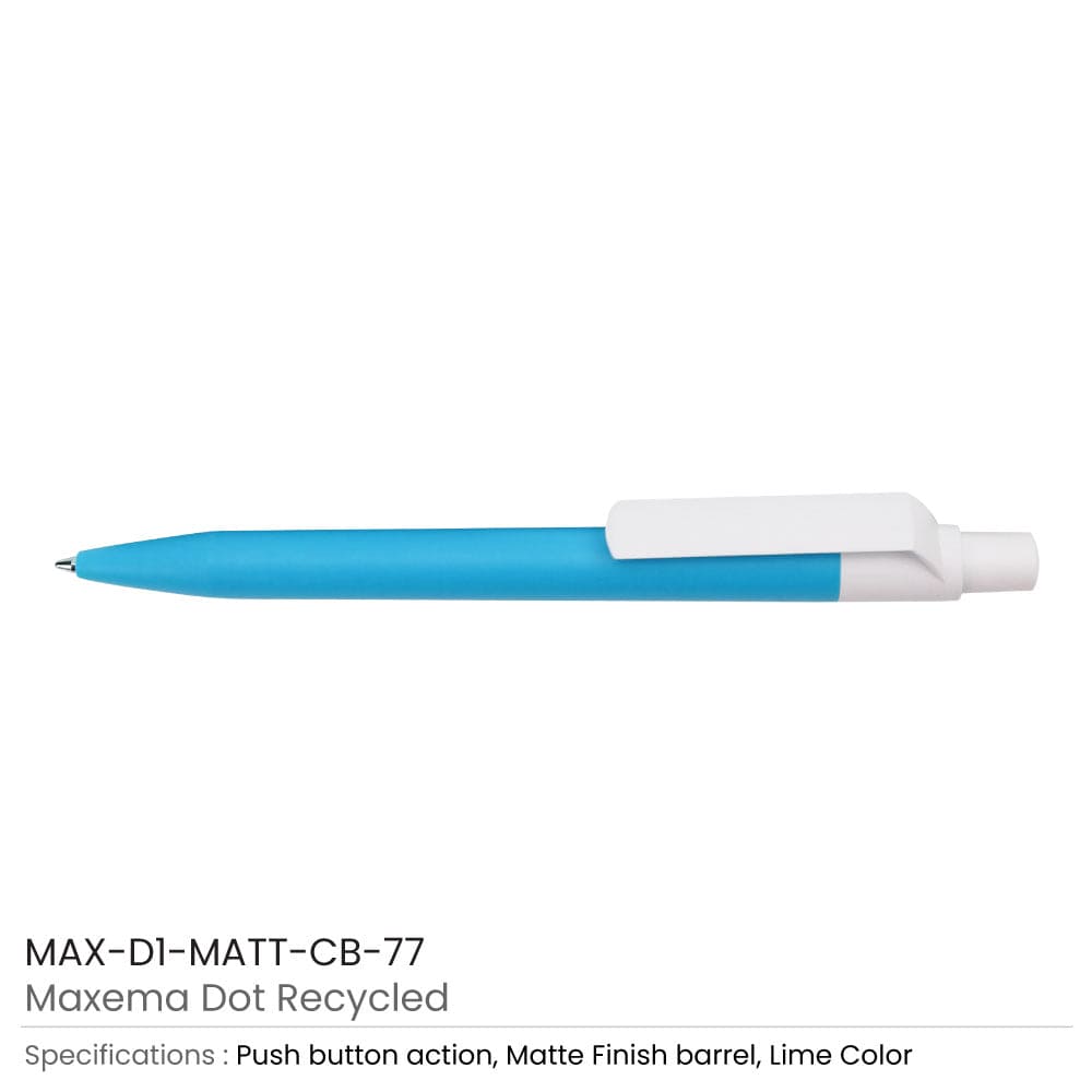 50 MATT Pens with White Clip