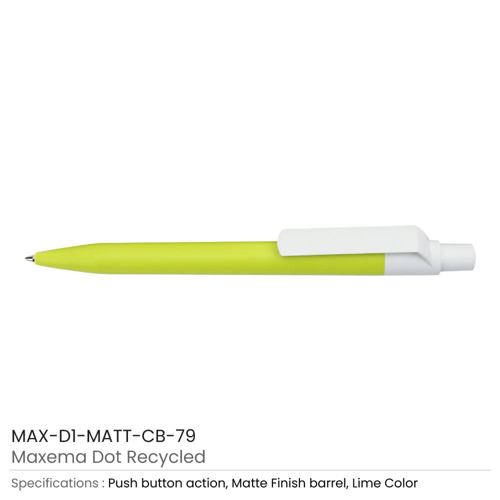 50 MATT Pens with White Clip