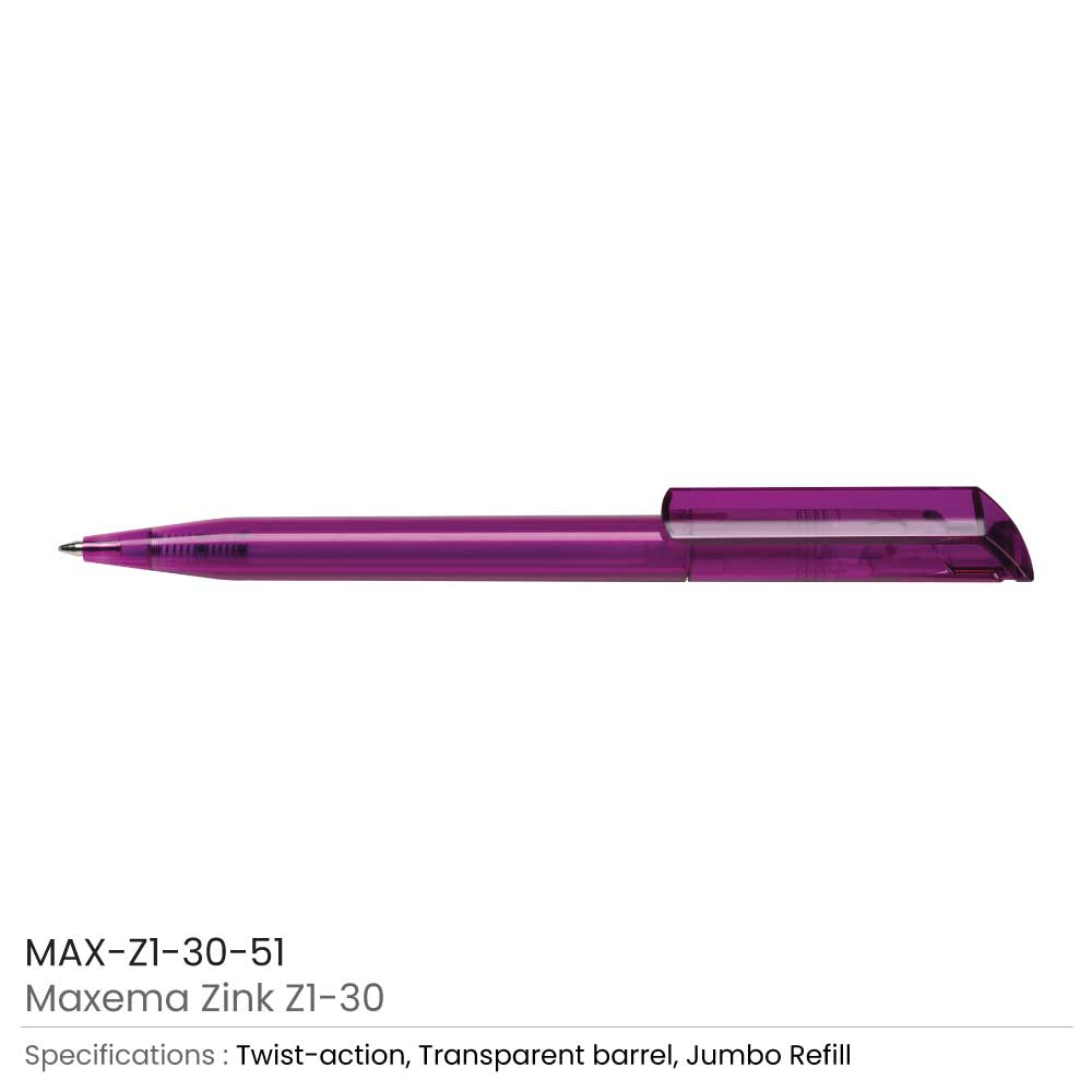 Maxema Zink Pens Transparent body