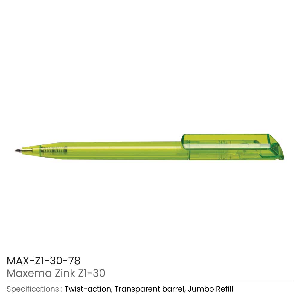 Maxema Zink Pens Transparent body