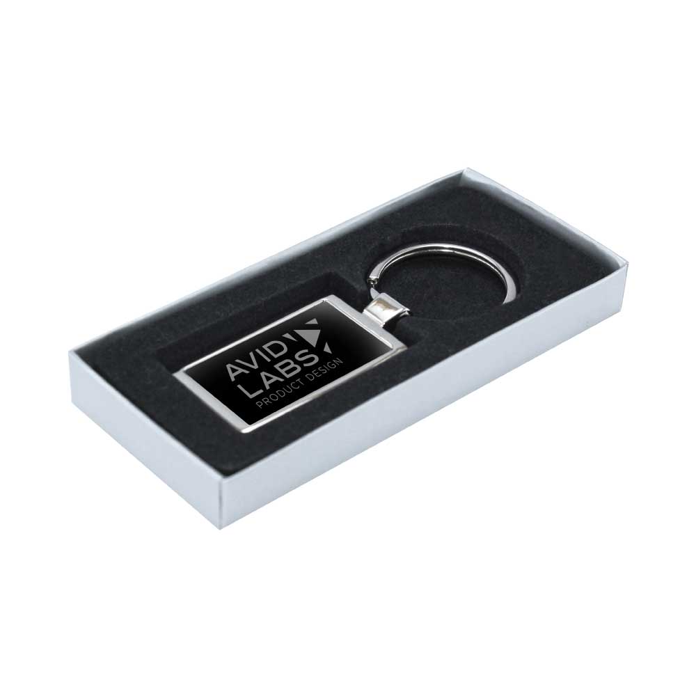 Rectangular Metal Keychains