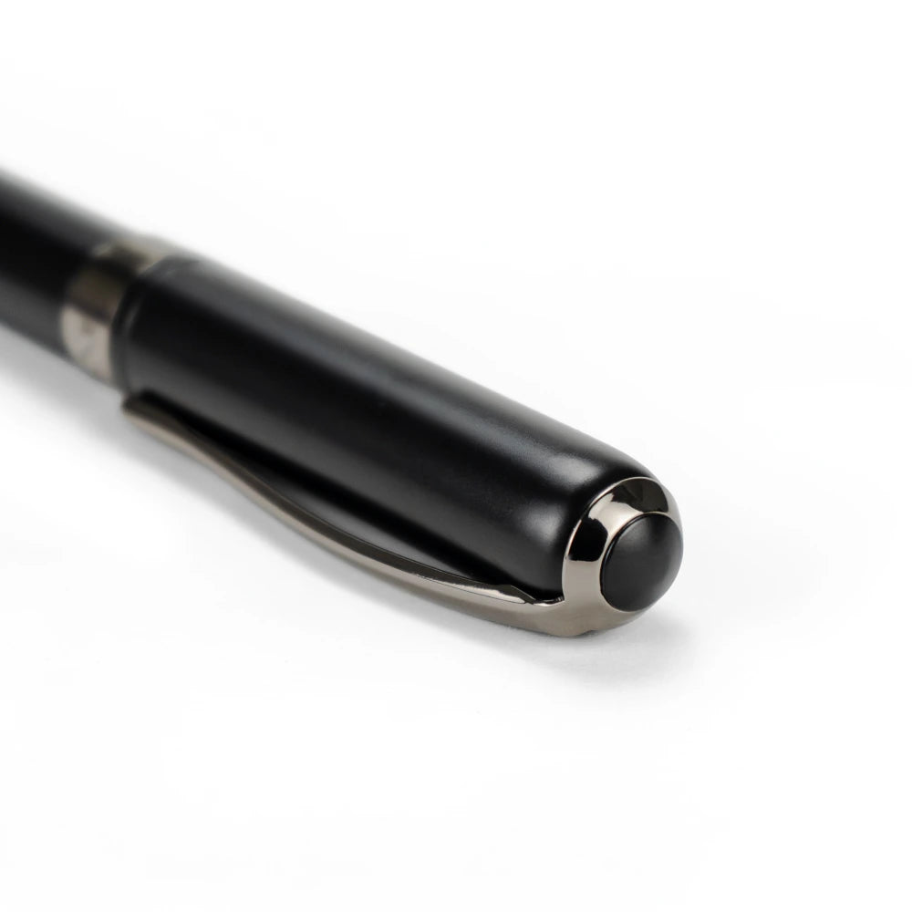 Dorniel Designs Metal Pens Matte Black Twist Action Blue Ink