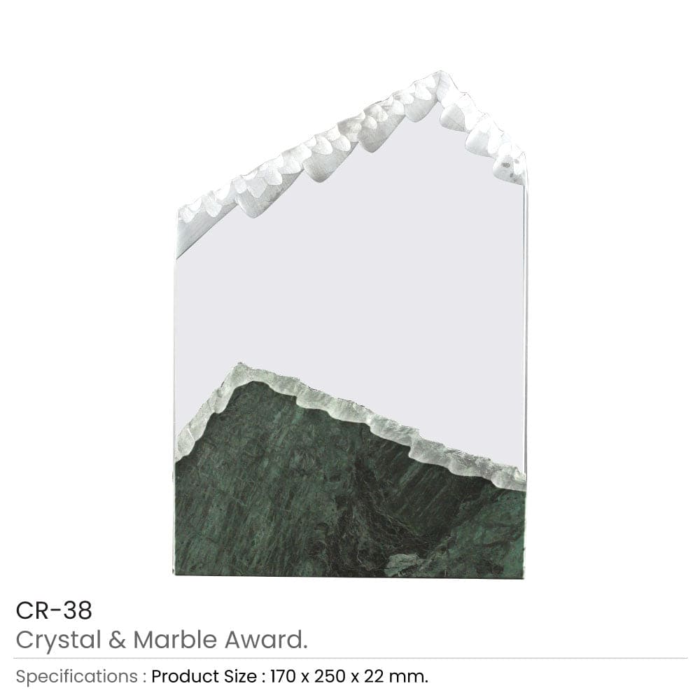 50 Mountain Shape Crystal & Marble Award