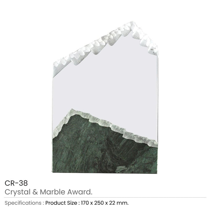 10 Mountain Shape Crystal & Marble Award
