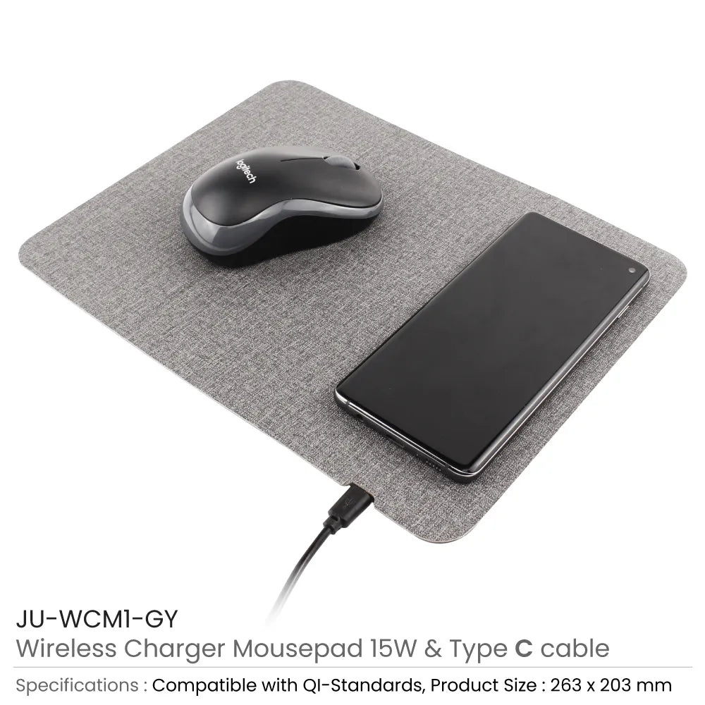 Fast Wireless Charging Mousepad in 15W, Foldable Design Type-C