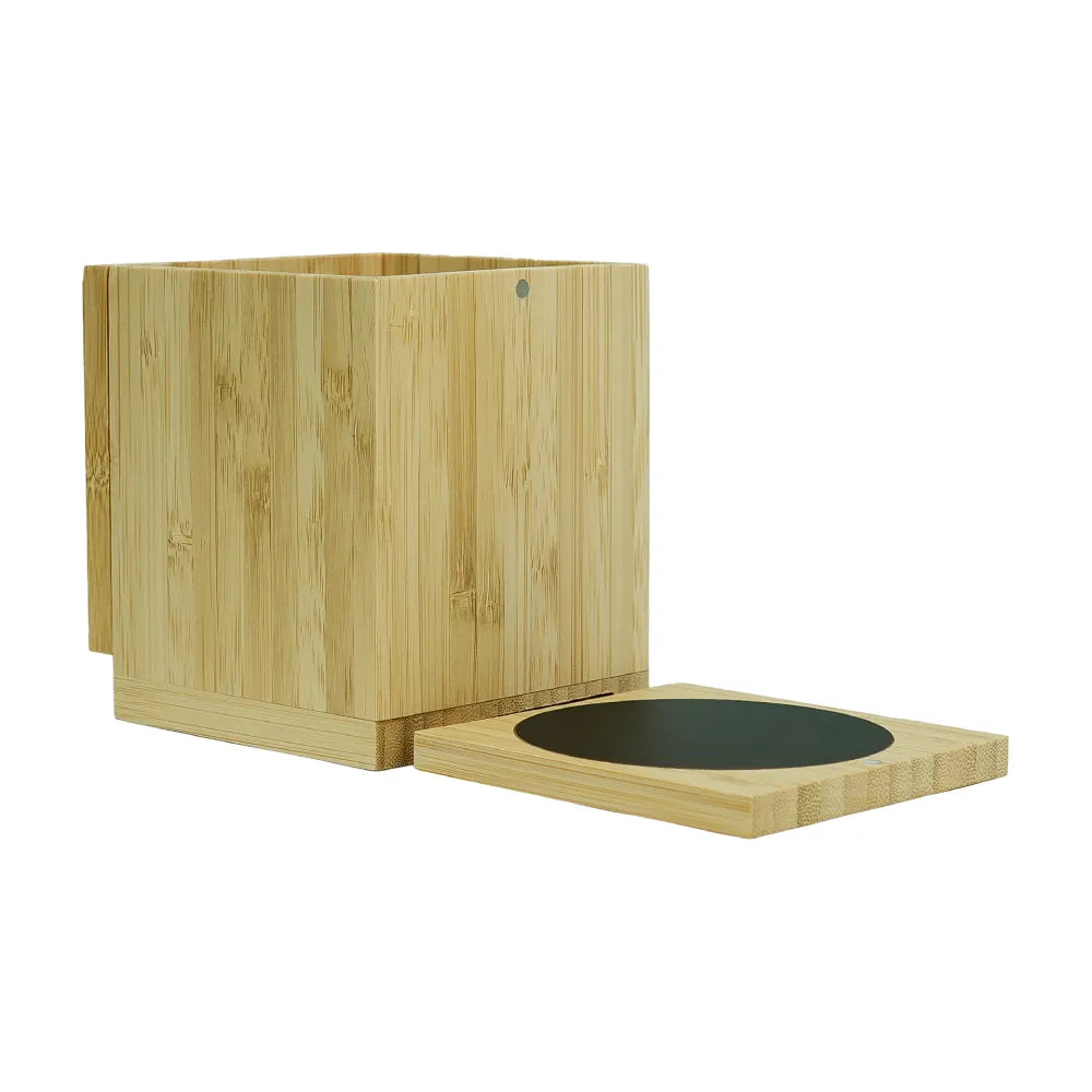 Foldable Bamboo Fast Wireless Charging Pad 15W with Mug Warmer and Pen Holder