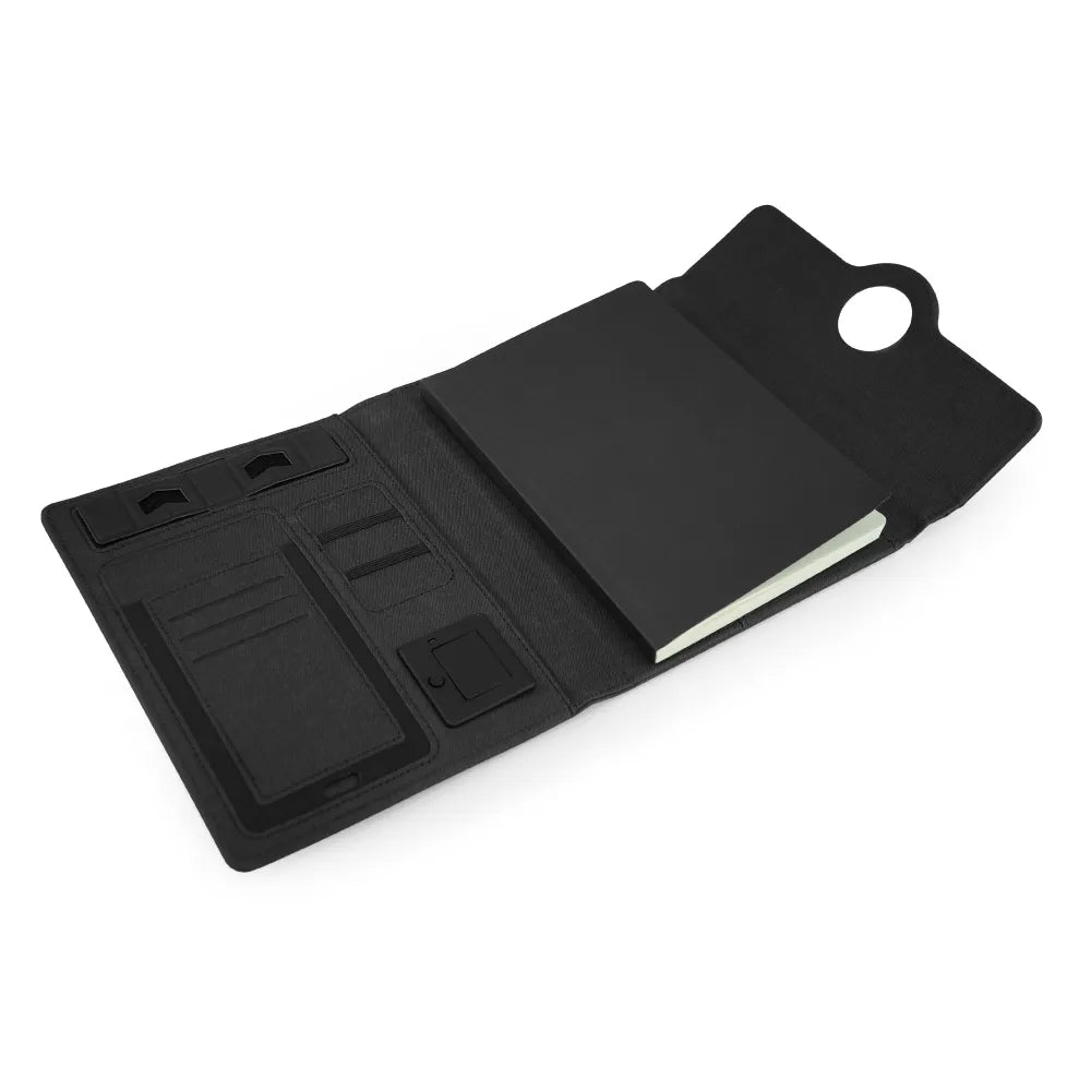 Powerbank Portfolio Notebook, 8000 mAh, with 15W Wireless Charging