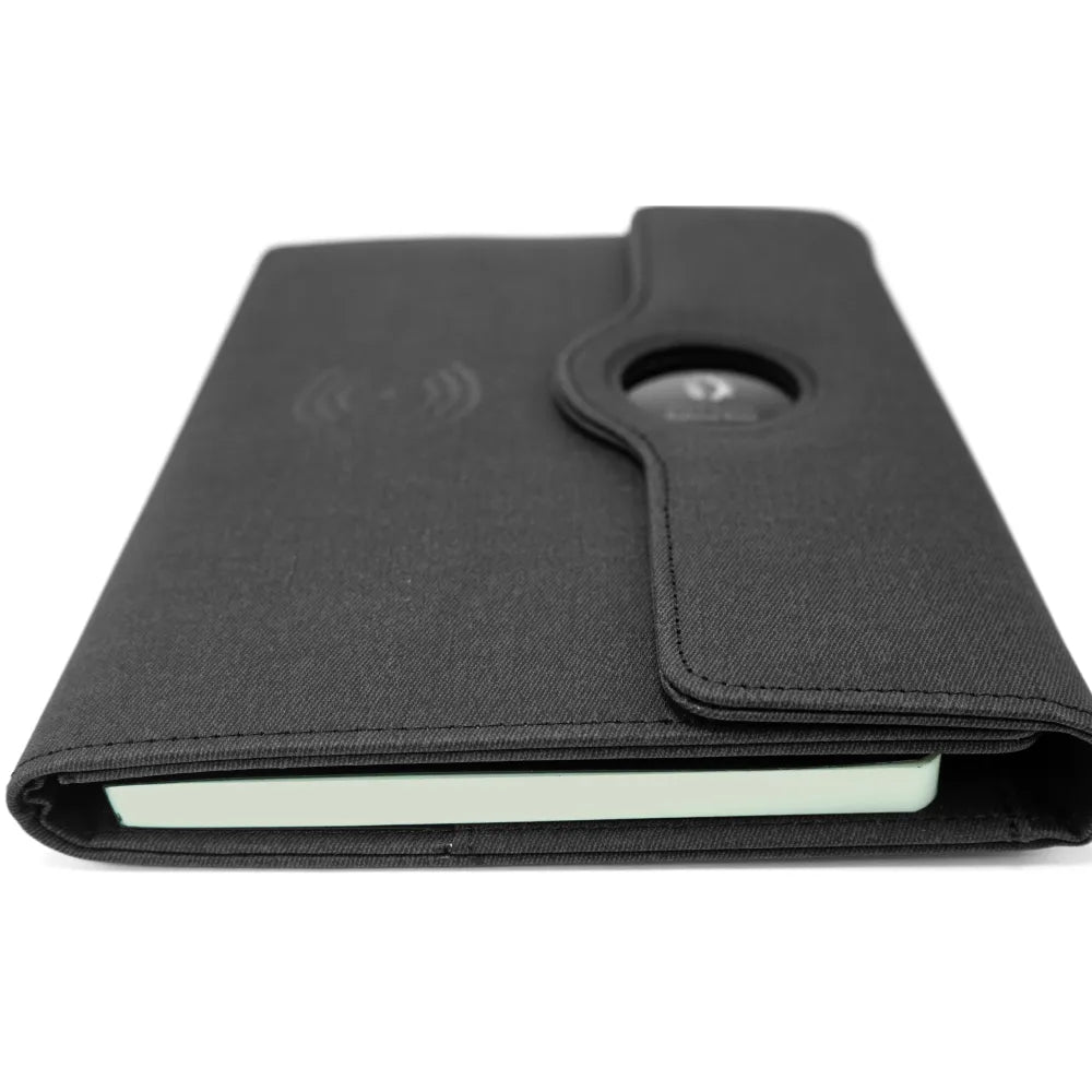 Powerbank Portfolio Notebook, 8000 mAh, with 15W Wireless Charging