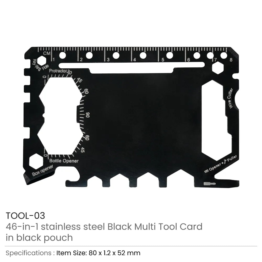 Multi-functional Tool Card in PU Leather Pouch