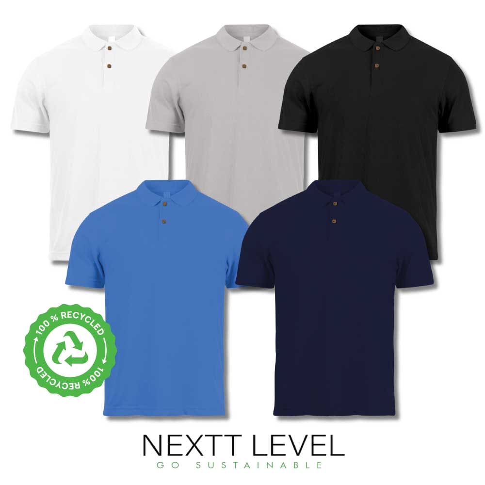50 NEXTT LEVEL Recycled Polo T-Shirts | Size: 3XL