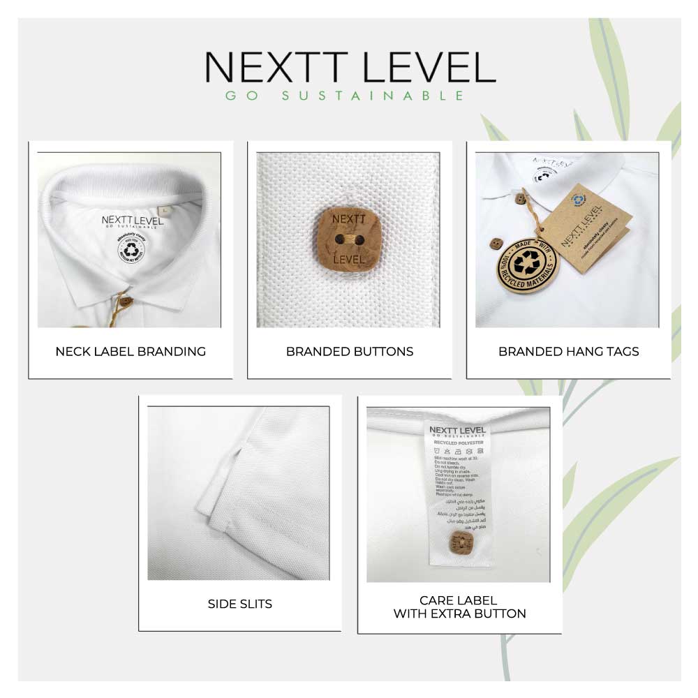 50 NEXTT LEVEL Recycled Polo T-Shirts | Size: S