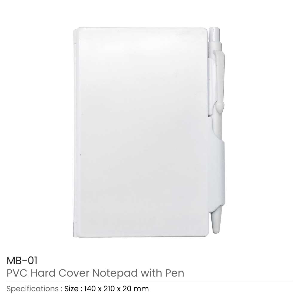 PVC Hard Cover Notepad with Pen