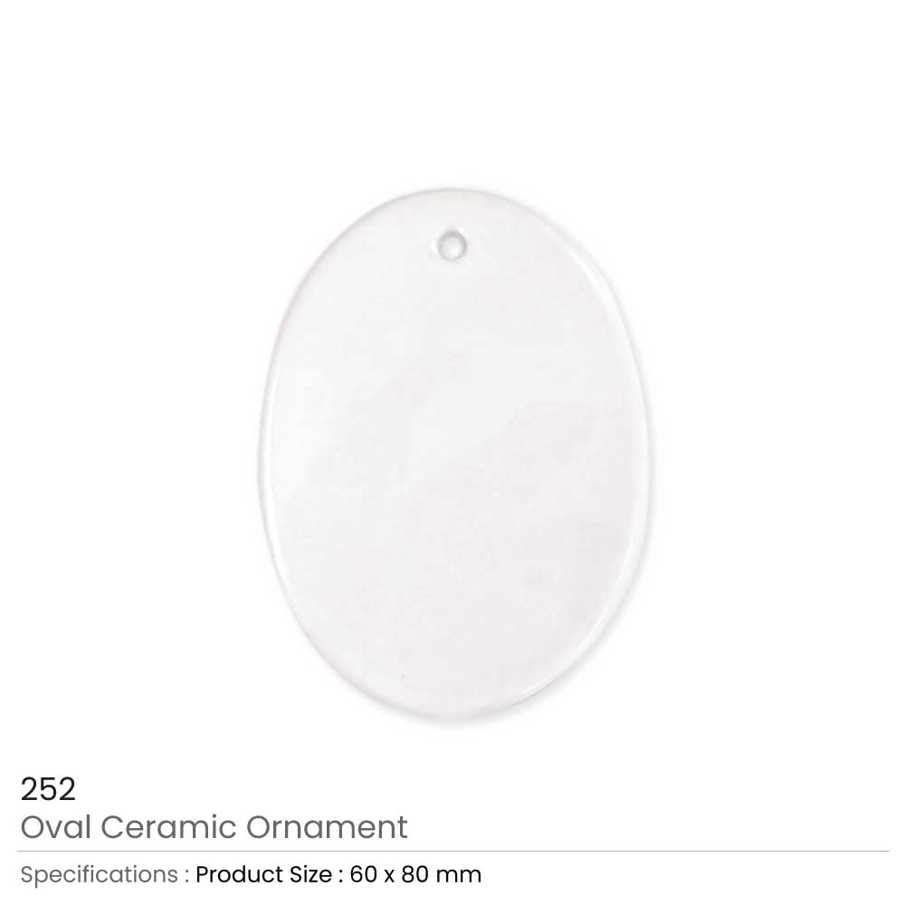Oval Ceramic Ornaments