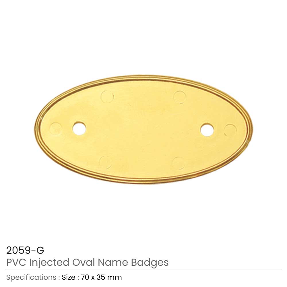 PVC Injected Oval Logo Badges