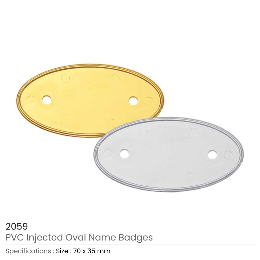 PVC Injected Oval Logo Badges
