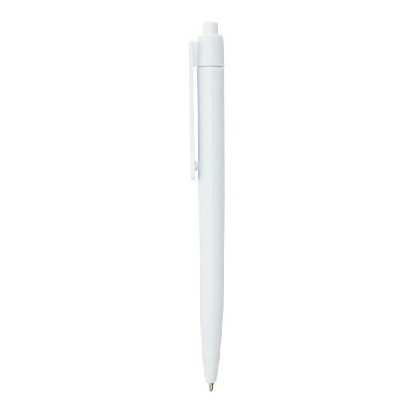 50 Plastic Pens White Color, Push Button, Wide Clip
