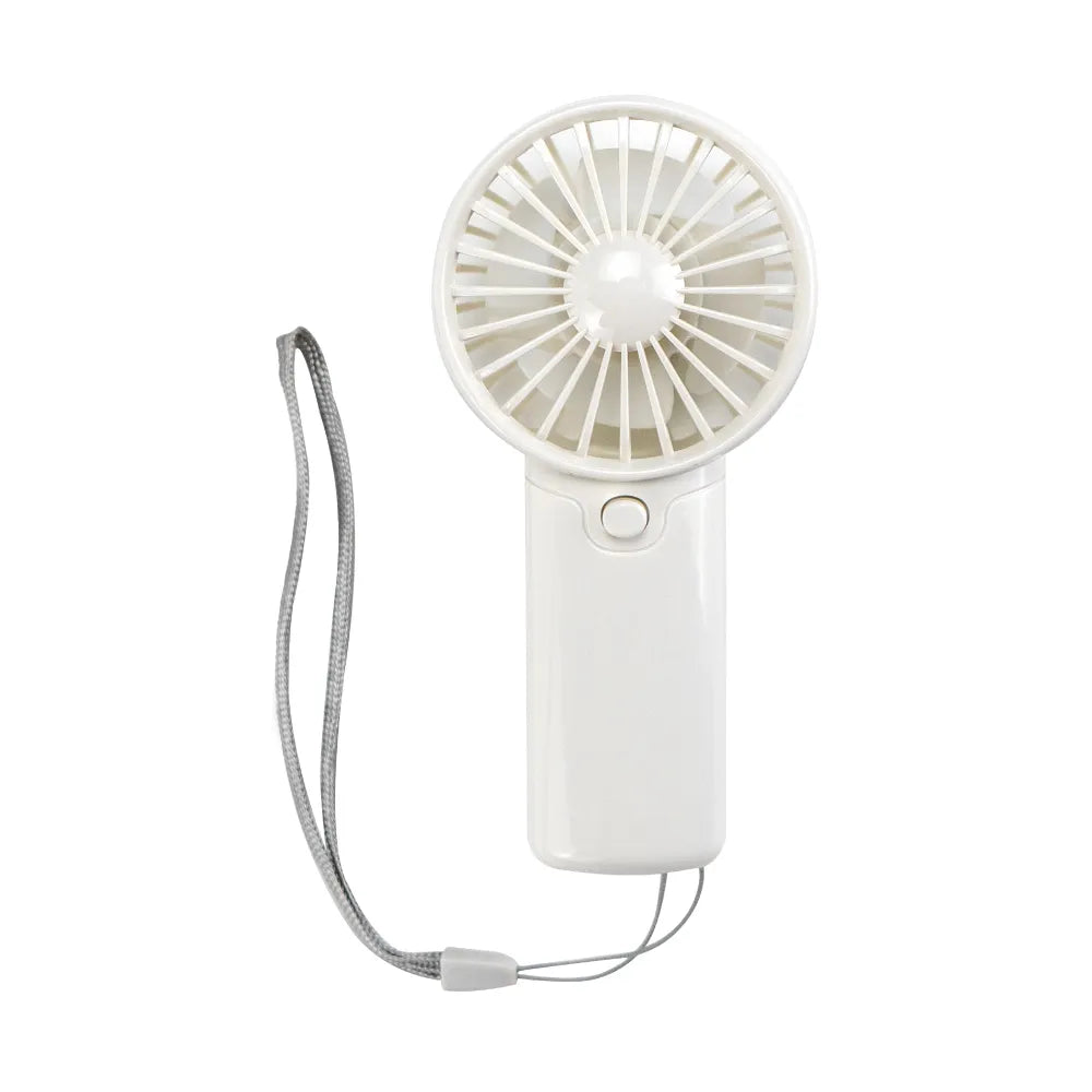 Portable Hand Fan with Lanyard Lace - White Color